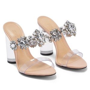Schultz Blanck Clear Mule Heel NWT